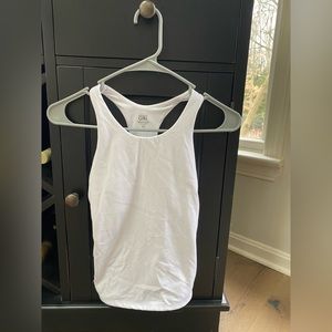 Athleta girl white work out tank top. Kids Large.